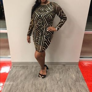 Beautiful beaded long sleeve homecoming/party dress